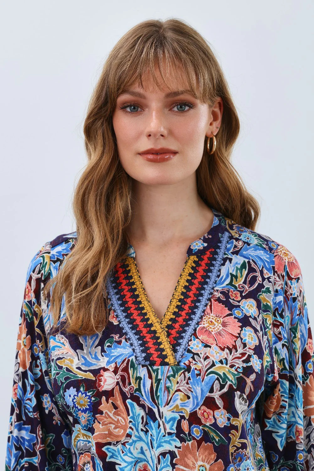 FDJ Embellished Neck Top
