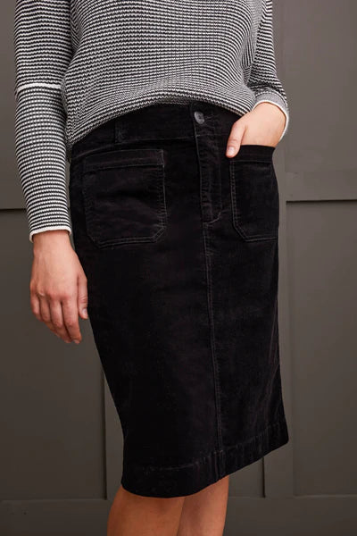 Tribal Corduroy Fly Front Skirt