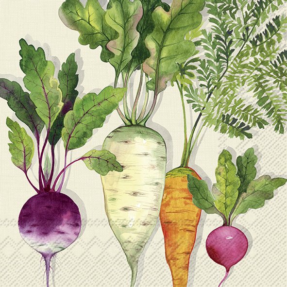 Lunch Napkin -  Root Vegetables