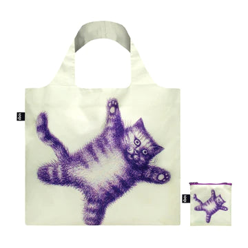 Loqi Tote Bag - Armando Veve - Flying Purr-Ple Cat