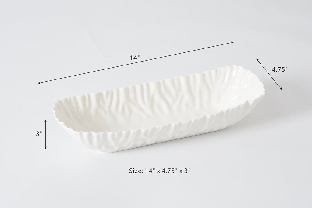 Pampa Bay Mascali Bianca Deep Rectangular Server