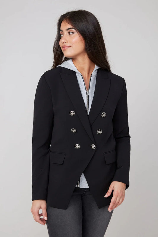 Renuar Mixed Material Hoodie Blazer