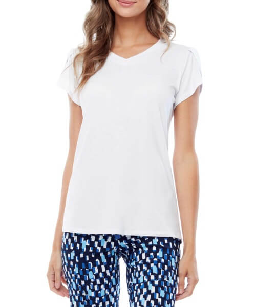 UP! V Neck Petal Short Sleeve