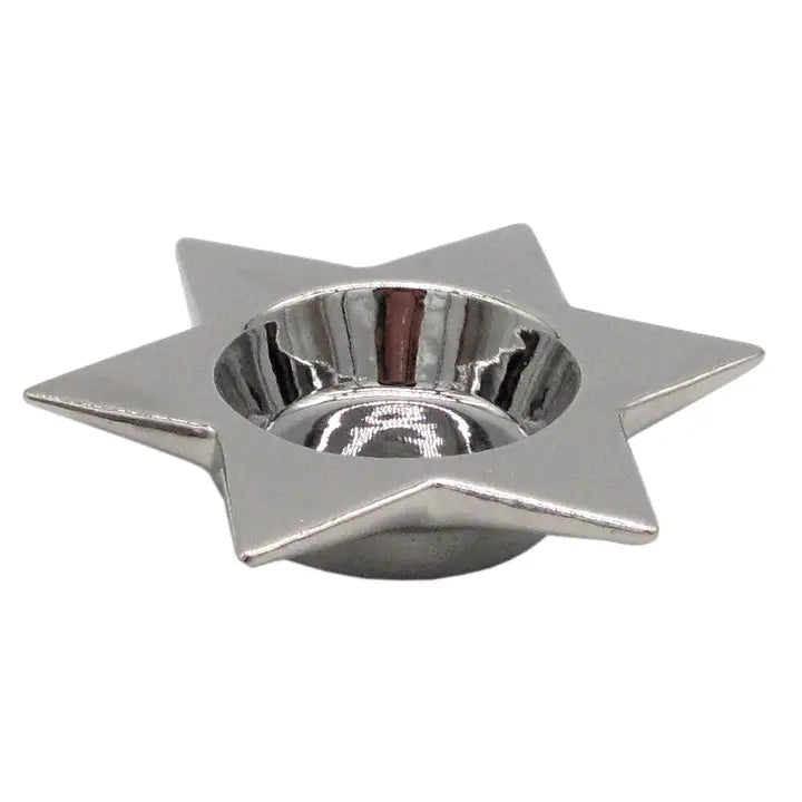 Silver Star Tealight Holder