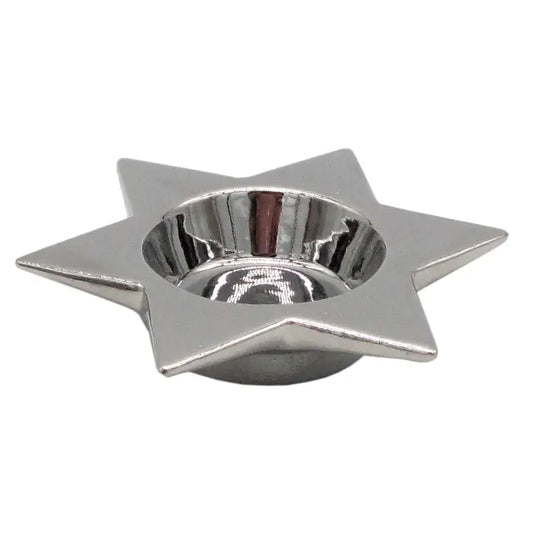 Silver Star Tealight Holder