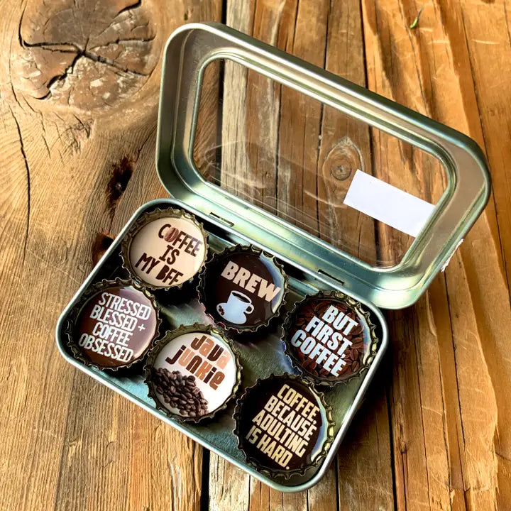 Set of 6 Coffee Magnet Set