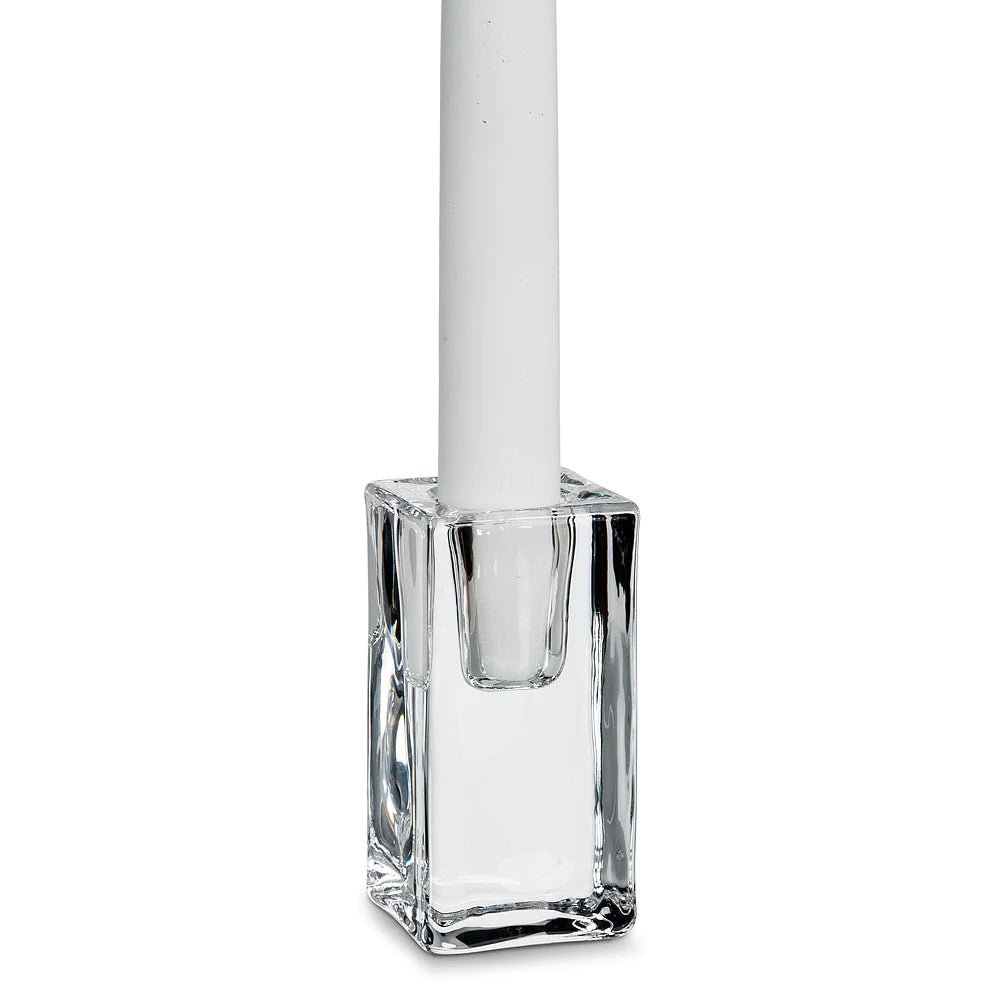 Glass Block Taper Candle Holder