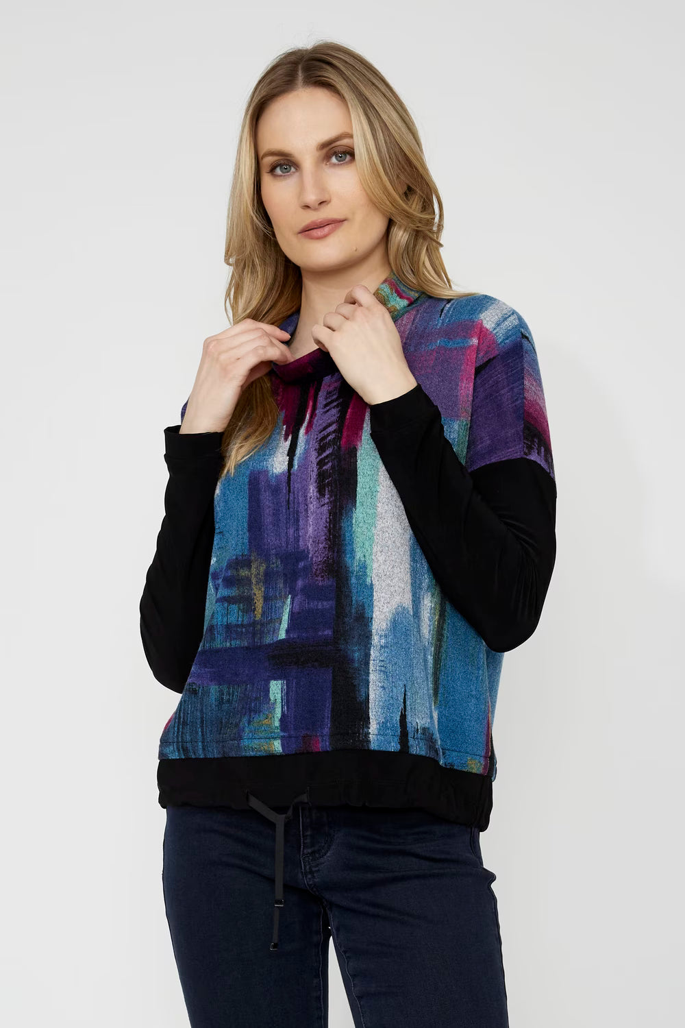 Compli K Cowl Neck W/ Drawstring