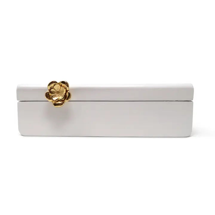 Decorative Box White Wood