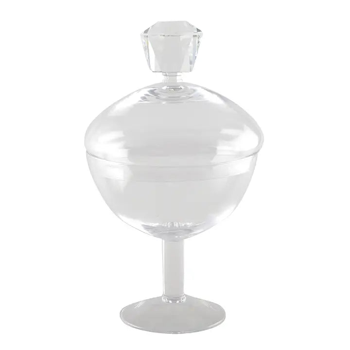 Glass Candy Jar W/ Diamond