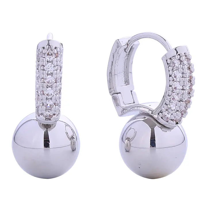 Earrings 14K Gold Dipped Cubic Zirconia