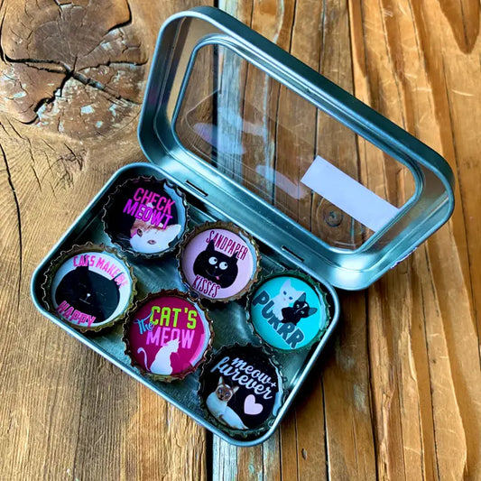 Set of 6 Cat Lover Magnet Set