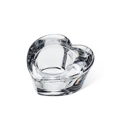 3" Heart Glass Candle Holder
