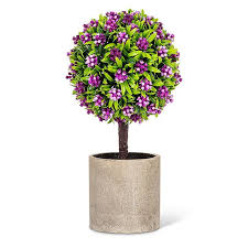 Pink Faux Floral In Pot 9.5"