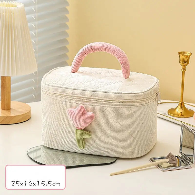 Courduroy Makeup Travel Bag