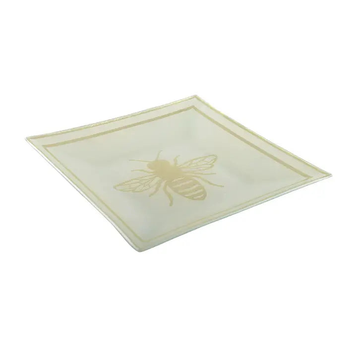 Glass Bee Plate Lrg