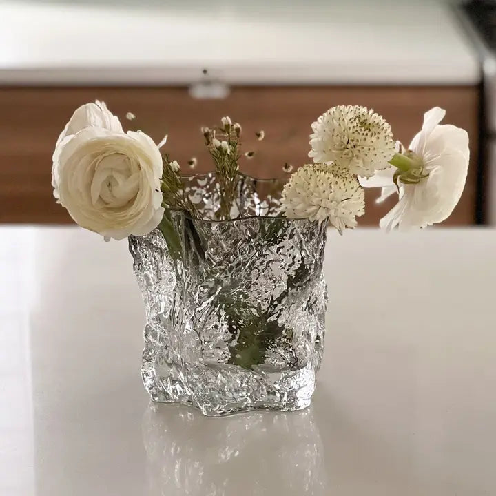 Wide Glass Vase