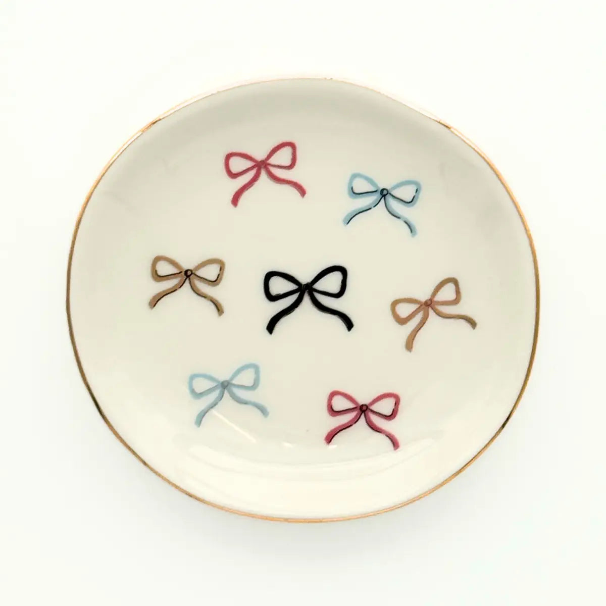 Trinket Tray - Multi Colour Bow