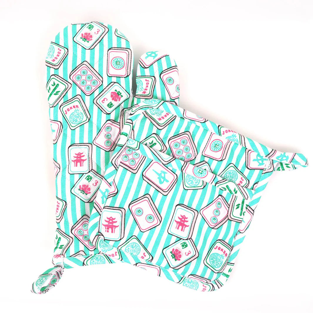 Mahjong Oven Mitt Set 2 PC