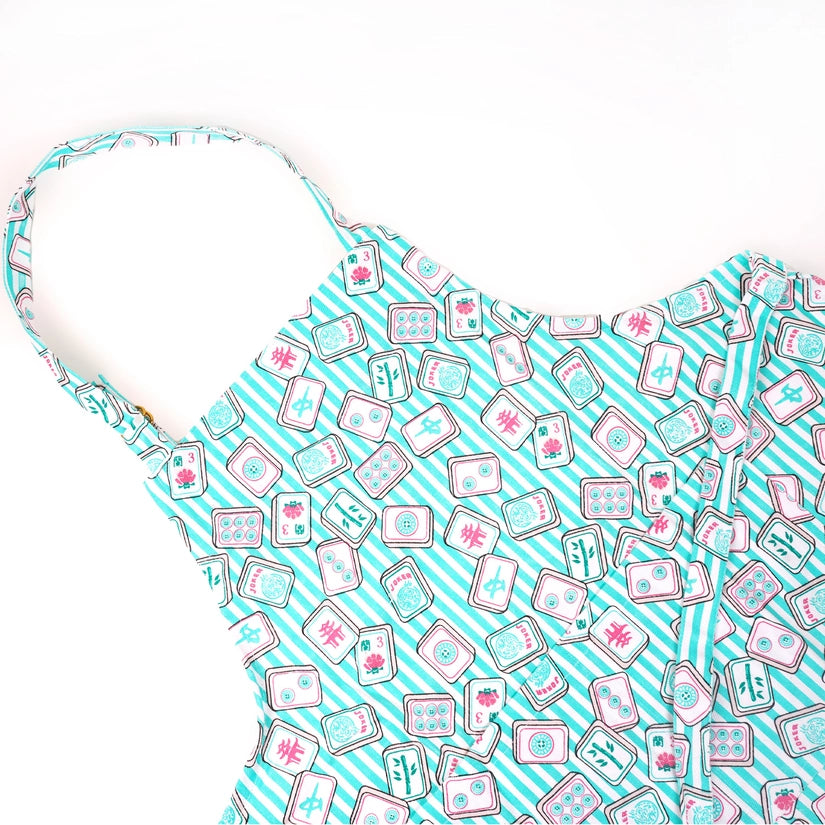 Mahjong Striped Apron