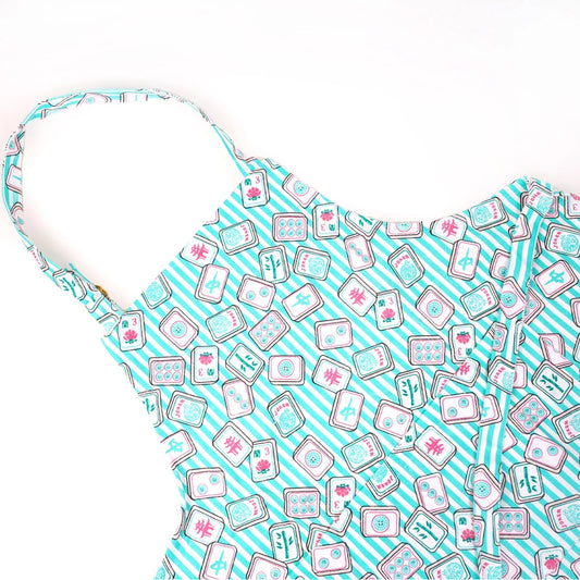 Mahjong Striped Apron