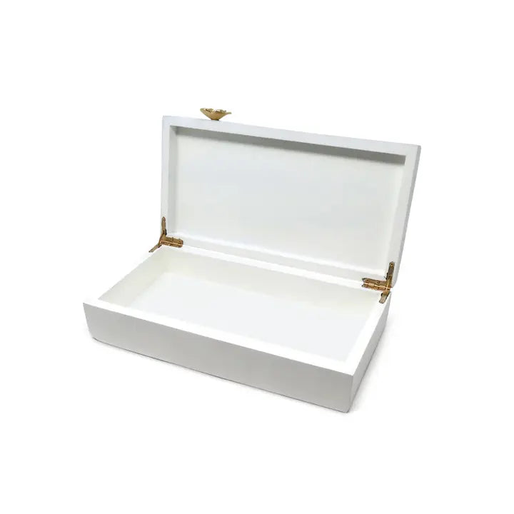 Decorative Box White Wooden