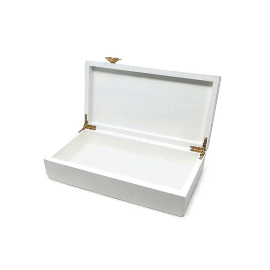 Decorative Box White Wooden