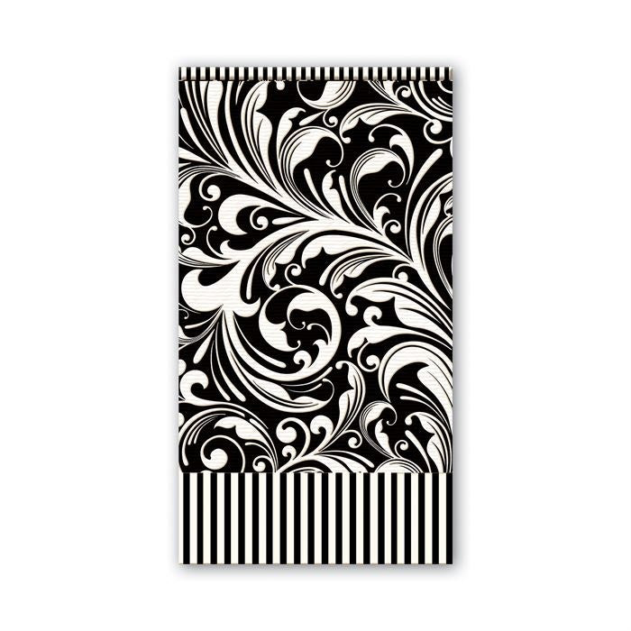 Michel Design Works Black Florentine Hostess Napkin