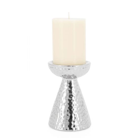 Hammered Pillar Candle Holder