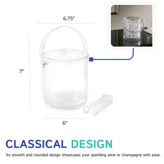 Ice Bucket W/Tongs