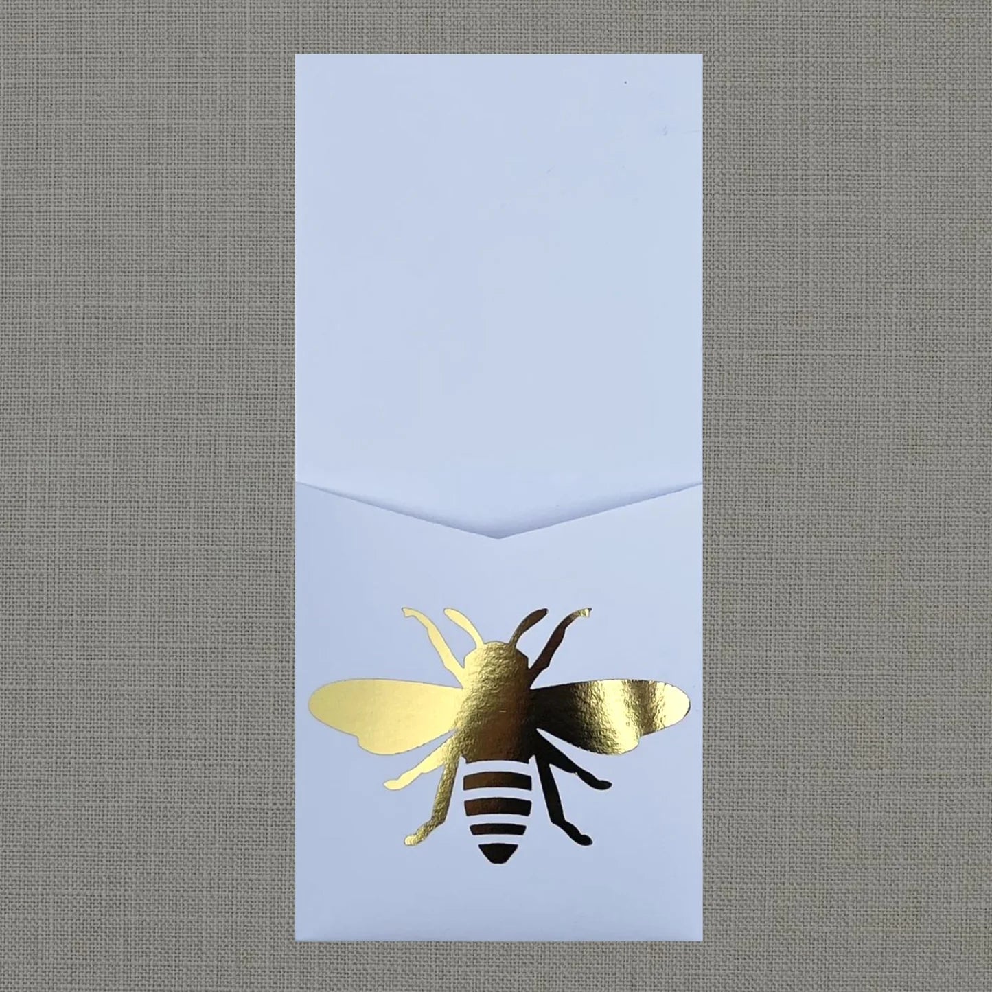Cutlery Pouch - Gold Foil Bee