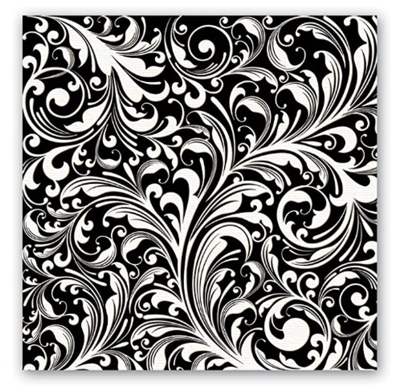Michel Design Works Black Florentine Luncheon Napkin