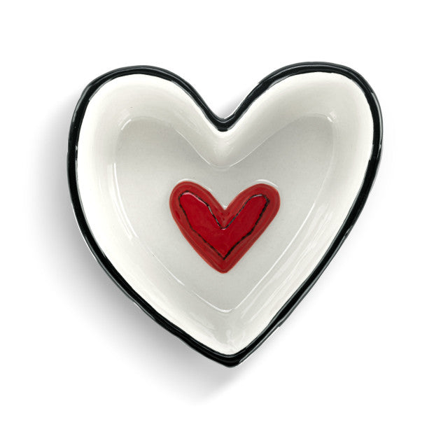 Ceramic Small Heart Red Dish