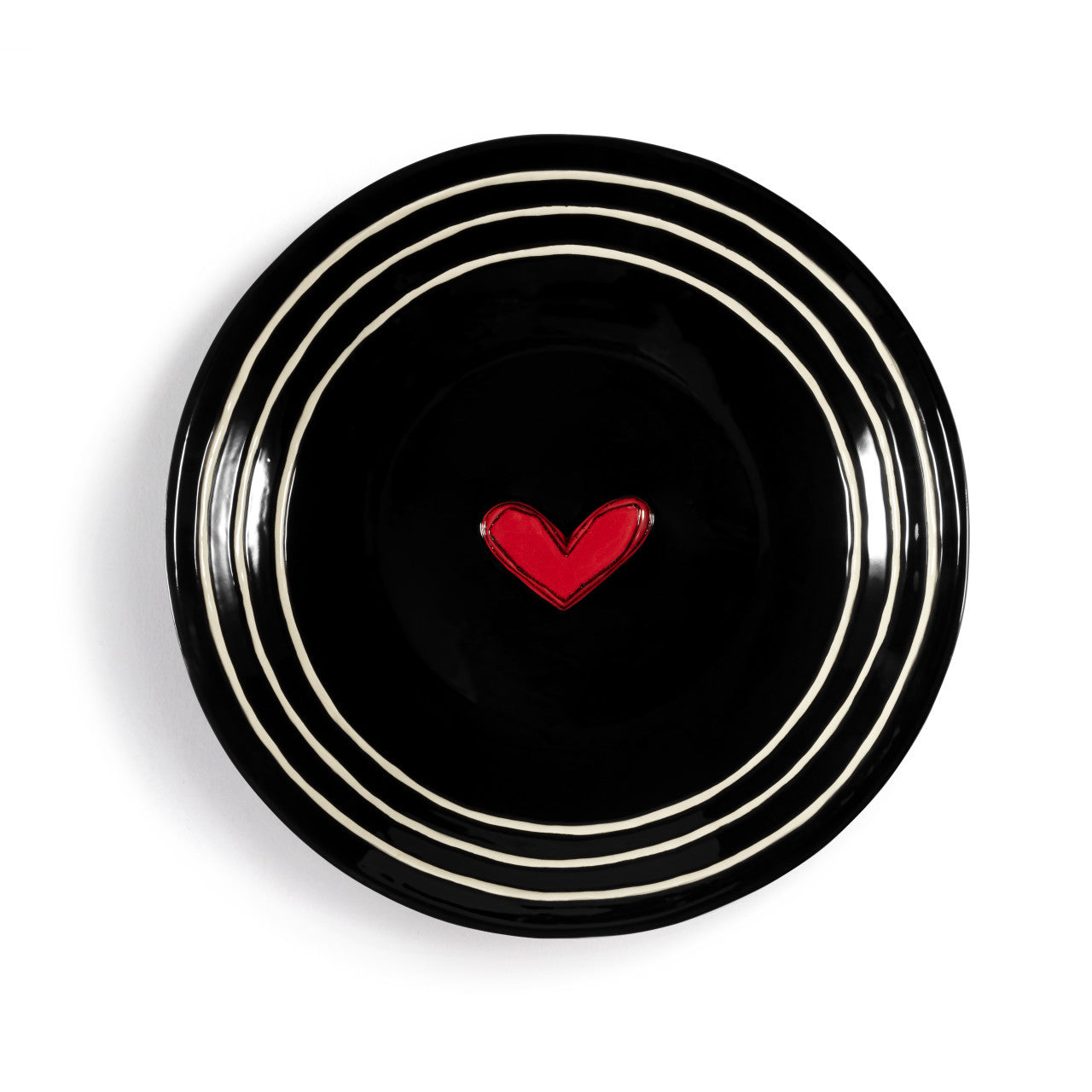 Ceramic Black & White Serving Bowl