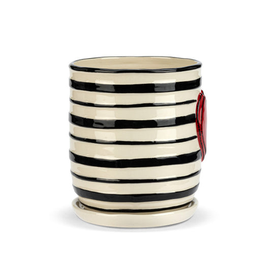 Ceramic Heart Planter & Saucer