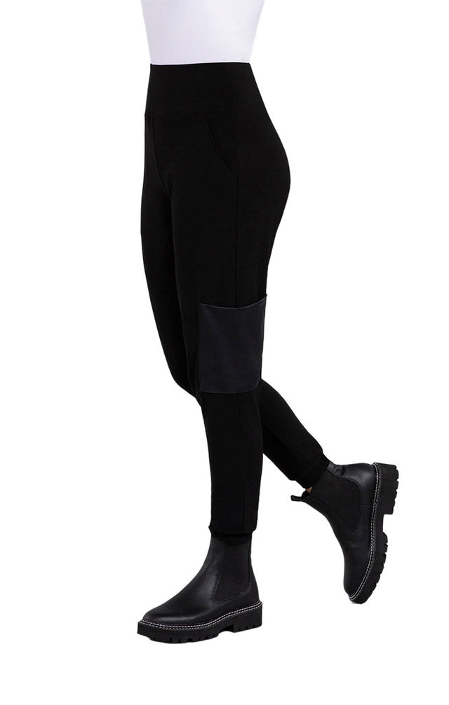 Sympli Safari Pant with Faux Leather