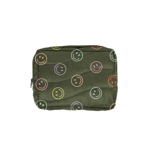 Green Puffer Cosmetic Bag