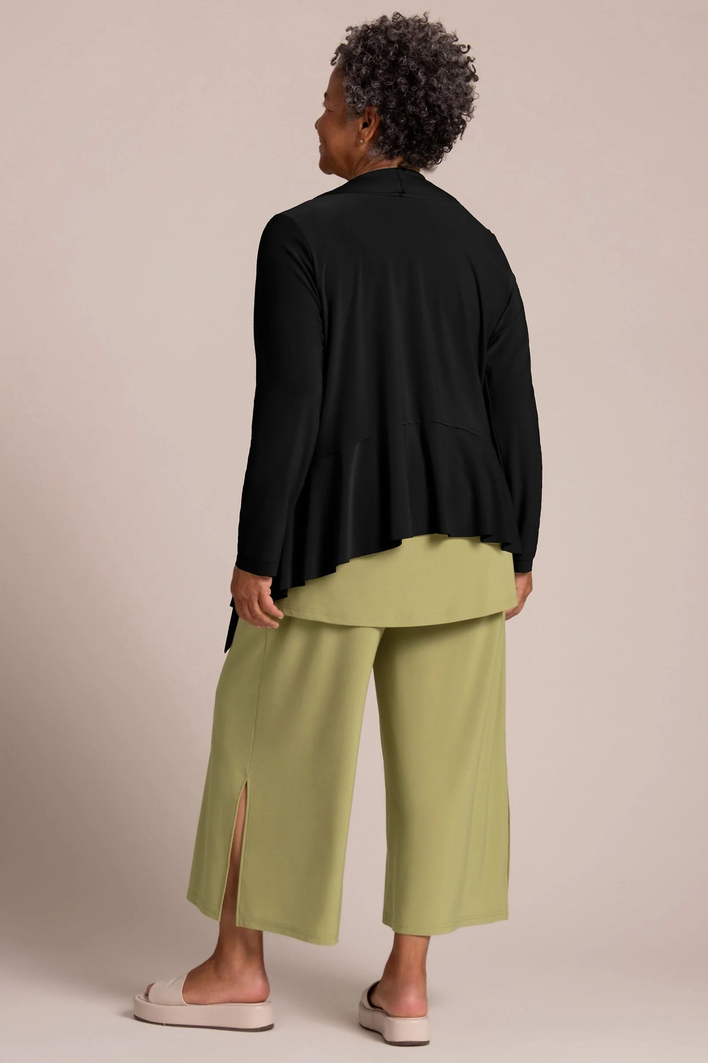 Sympli Splice Roll Neck Cardigan