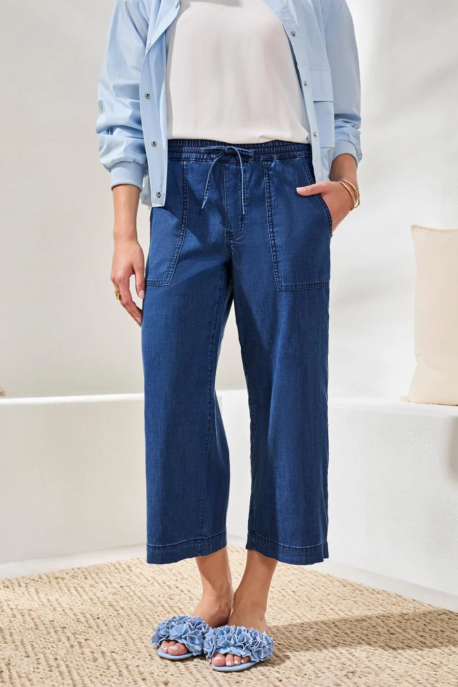 Tribal Audrey Wide Crop Jogger