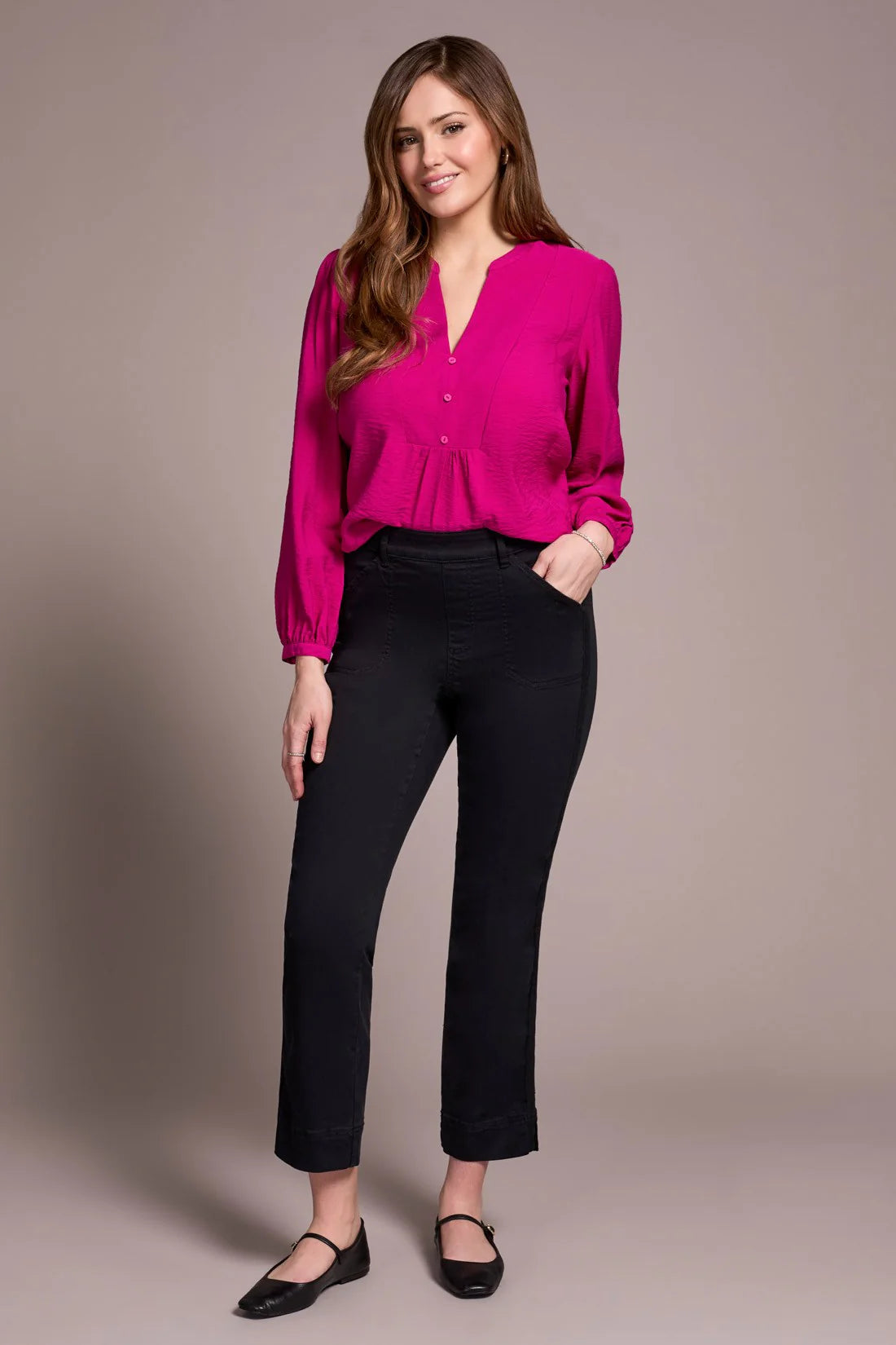 Tribal Comfort Stretch Pull-On Kick Flare Ankle Pants