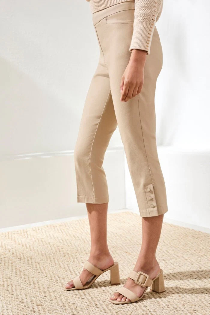 Tribal Flatten It® Slim Leg Capris With Snap Vent