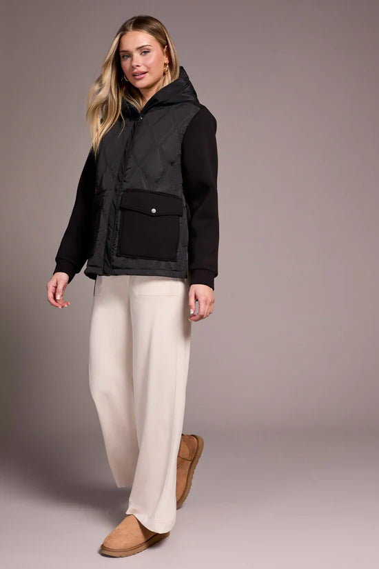 Tribal Quilted Combo Knit Jacket