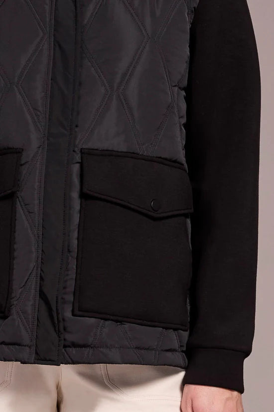 Tribal Quilted Combo Knit Jacket