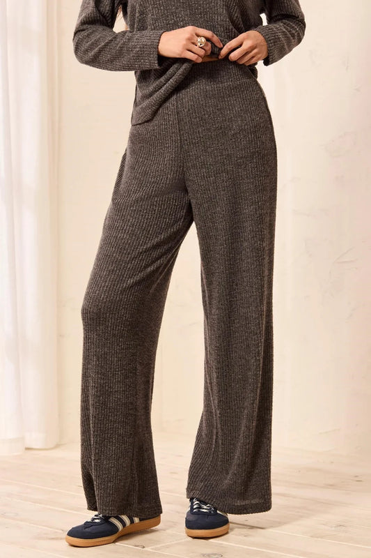 Tribal Ribbed Knit High-Rise Flowy Lounge Pants