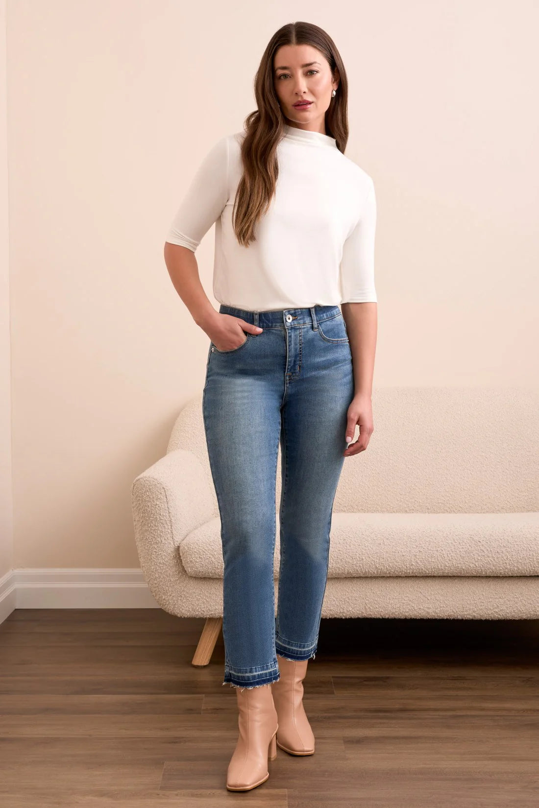Tribal Sophia Curvy Micro Flare Jeans