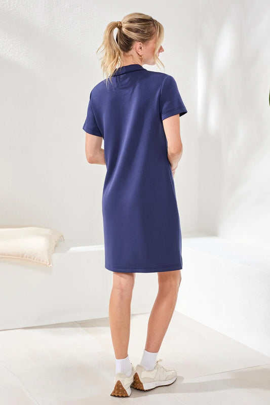 Tribal Techno Lux Scuba Short Sleeve Polo Dress