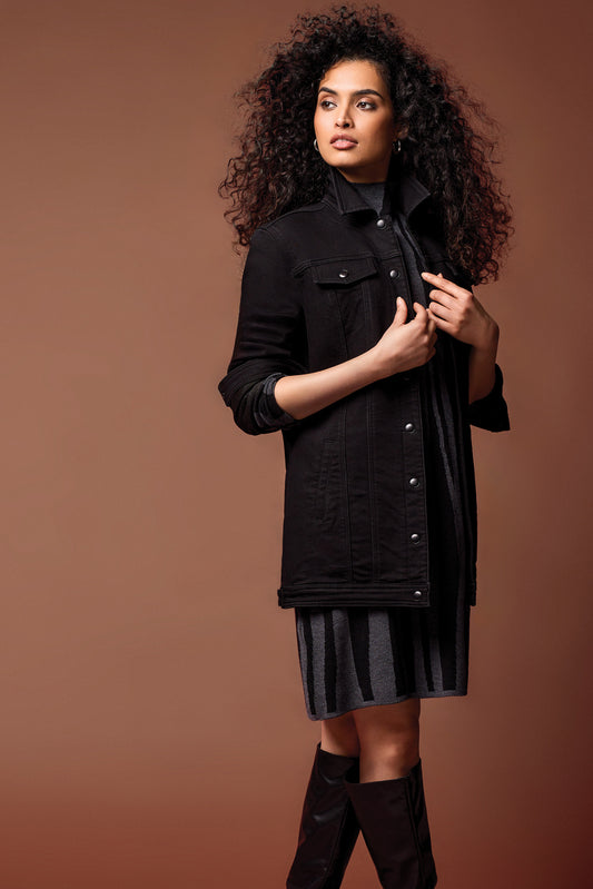 Tribal Maxi Jacket W/Snap Closure