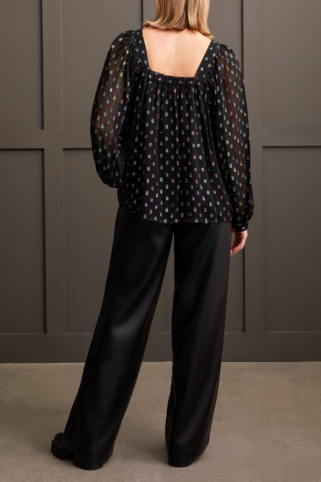 Tribal Square Neck Lined Blouse
