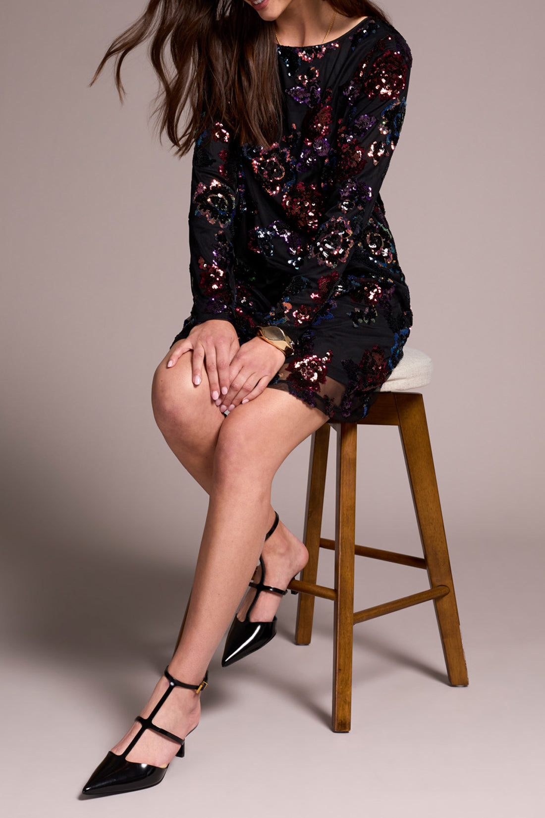 Tribal Lined Sequin Dress