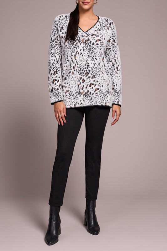 Tribal Long Sleeve V Neck Sweater